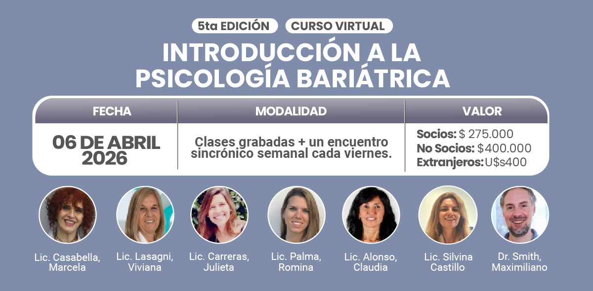 INTRODUCCIÓN A LA PSICOLOGÍA BARIÁTRICA