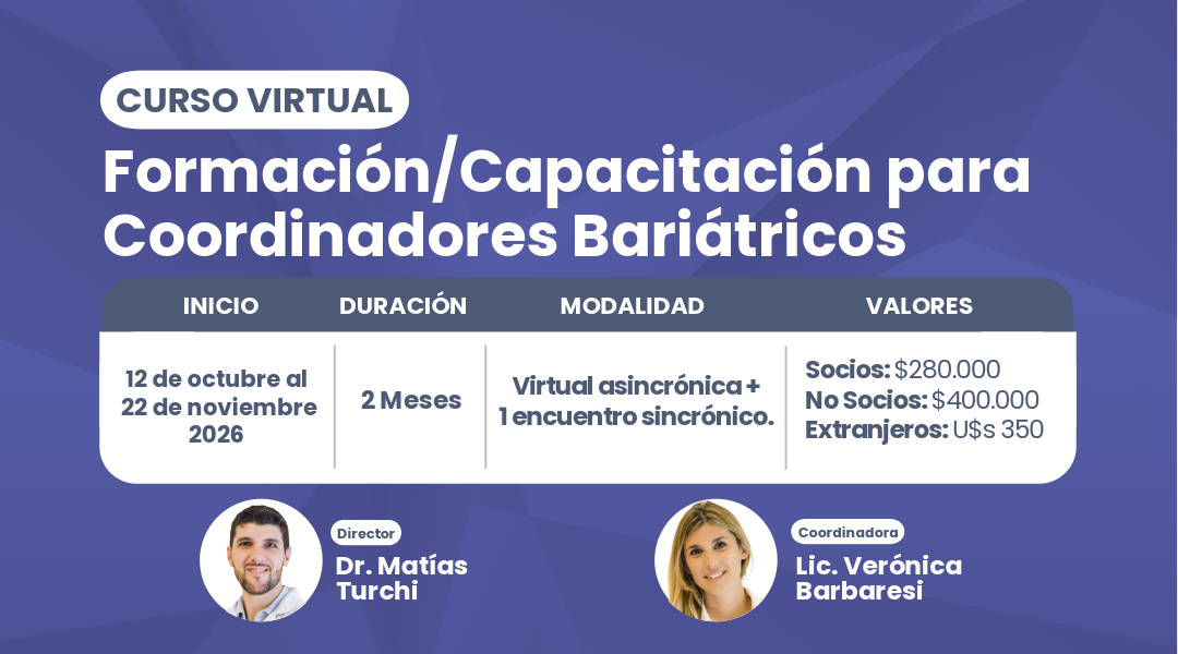 Formación/Capacitación para coordinadores bariátricos